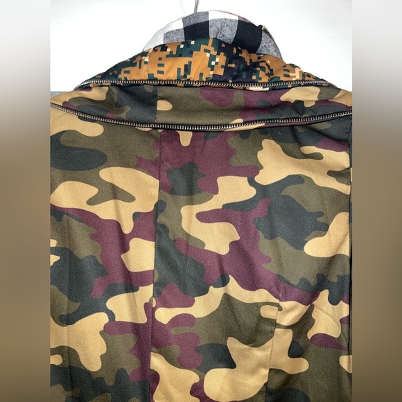 Asymmetrical Camo, Plaid, & Sequins Jacket - Picture 10 of 10